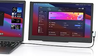 SMISEACOW Kwumsy 11.6'' Laptop Portable Monitor, 1366 * 768P HD Resolution, Plug and Play, Compatible with MAC/Windows/Android/Chrome/Linx System, Making Your Work More Efficient