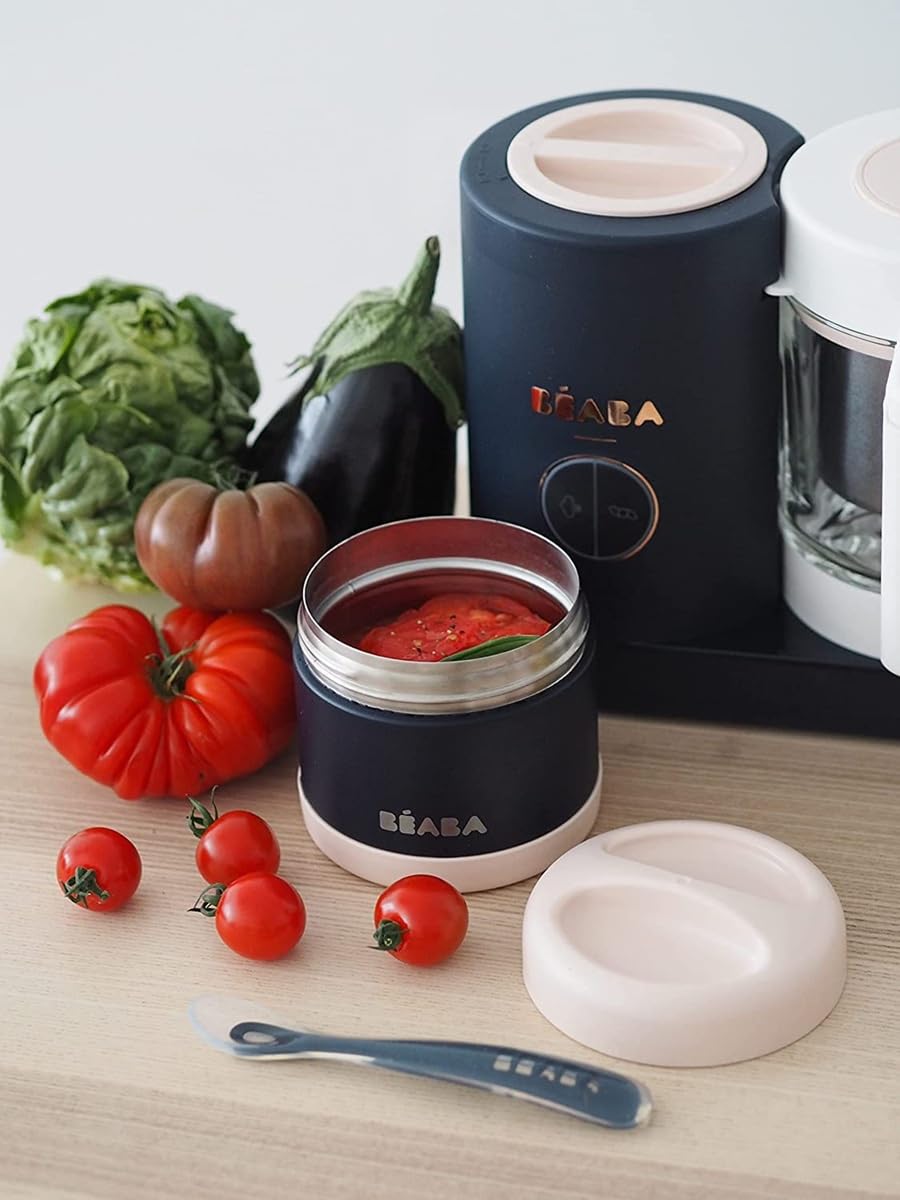 Béaba Babycook Neo 4 in 1 Baby Food Maker Glasschale Edelstahl Nachtblau