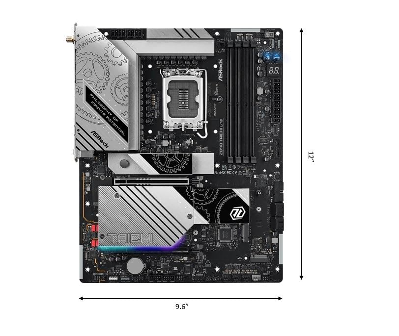 Image of ASRock Z890 Taichi Lite Intel Core Ultra LGA1851 RL-ILM WiFi 7 ATX Motherboard DDR5 9200 MHz 256 GB PCIe 5.0 Thunderbol