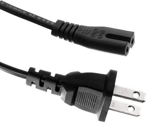 Cable de alimentación de CA de 2 clavijas de repuesto para Sony CFDS50 CFD-S50 portátil CD, casete y radio AM/FM Boombox