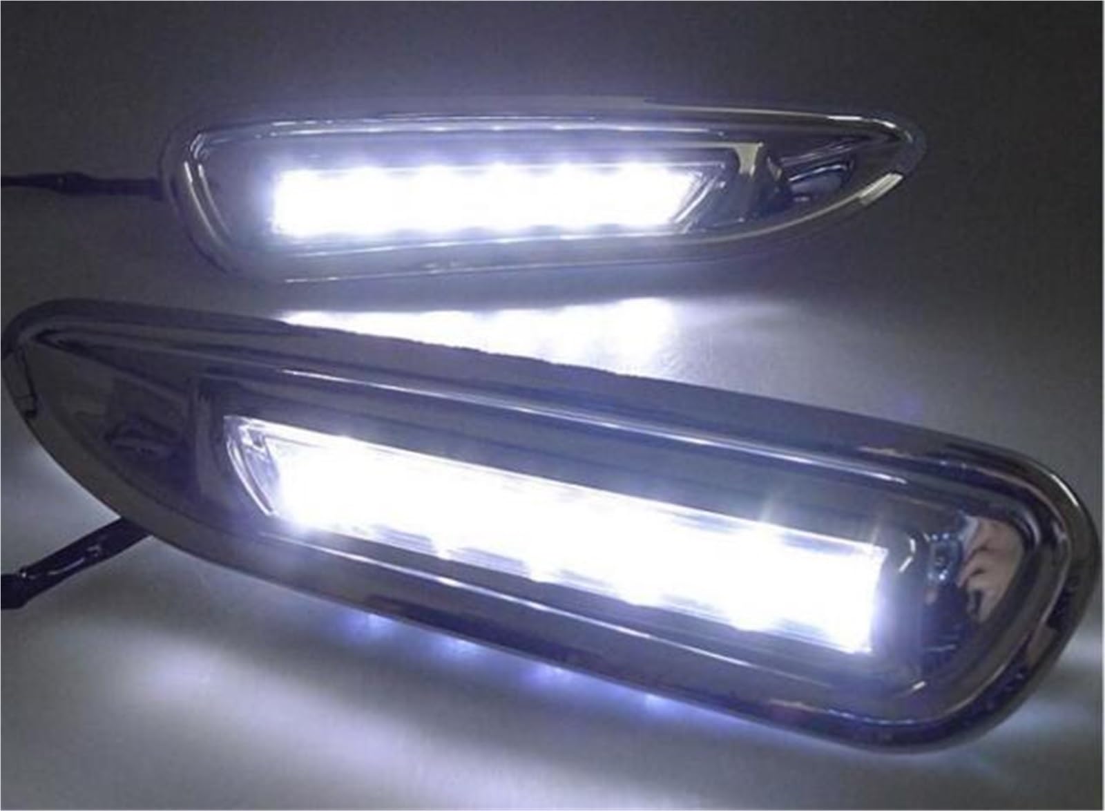 DRL 12V LED Car ABS DC Luce Di Marcia Diurna Luce Diurna Con Copertura ABS Cromata Per Mazda 6 2008 2009 2010 Lampada Faro Auto
