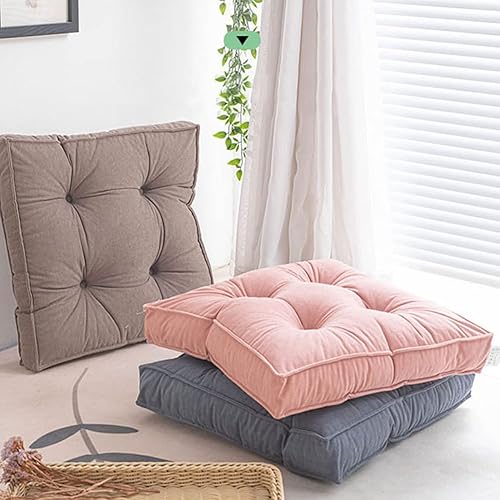 Miniatura 2 de vctops Cojín de felpilla para asiento, cómodo, suave, cuadrado, para dormitorio, sala de estar, cojín de color sólido para lectura, hogar, oficina,