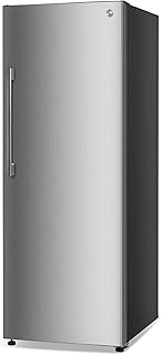 Commercial Cool 11.1 Cu. Ft. Convertible Freezer Refrigerator, Upright Fridge with Glass Shelves, Reversible Door, ENERGY STAR rated, Auto Defrost, CCUC1110GS, Stainless Look
