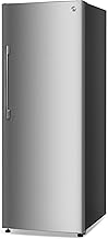 Commercial Cool 11.1 Cu. Ft. Convertible Freezer Refrigerator, Upright Fridge with Glass Shelves, Reversible Door, ENERGY STAR rated, Auto Defrost, CCUC1110GS, Stainless Look