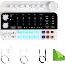 7Ryms 7Caster SE2 Multi-Functional Audio Interface for Streaming/Podcasting/Recording -White