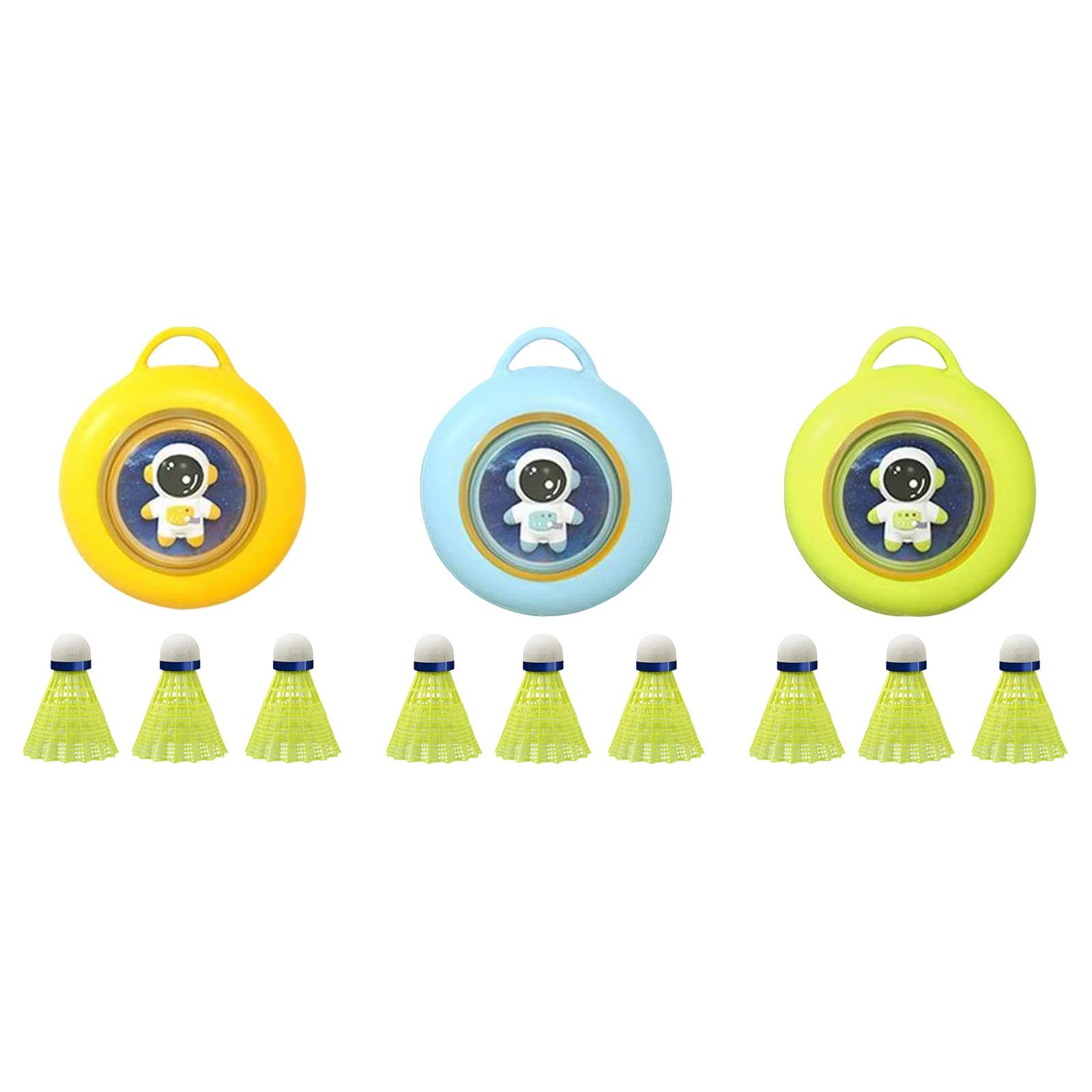 ELBME® Hanging Badminton Trainer for Door Frame Training Device for Games Game Home Yellow-image-5
