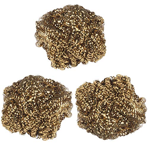 Kleeneze KL072177EU 3 Piezas Estropajos Esponja de latón Antibacteriano - Ideales para ollas, sartenes, eliminación de Manchas alimentarias obstinadas Cover