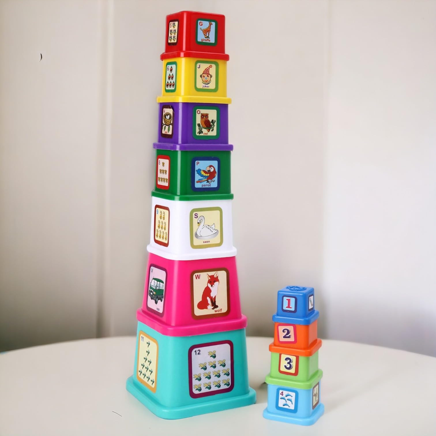 Toys Treasure Stacking Toys Alphabets for Kids Learning Tower Toy - 11 Pieces for Kids/Toddlers/Infants | Toys for Kids | Baby Toys | Children Toys (B0CVW2365F) Amazon Price History, Amazon Price Tracker