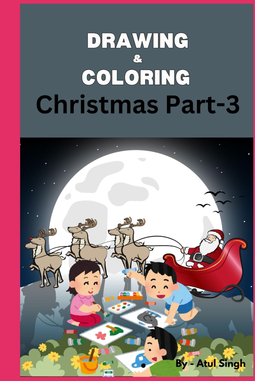 Livre de coloriage de Noël et croquis contre l'ennui et le stress des vacances