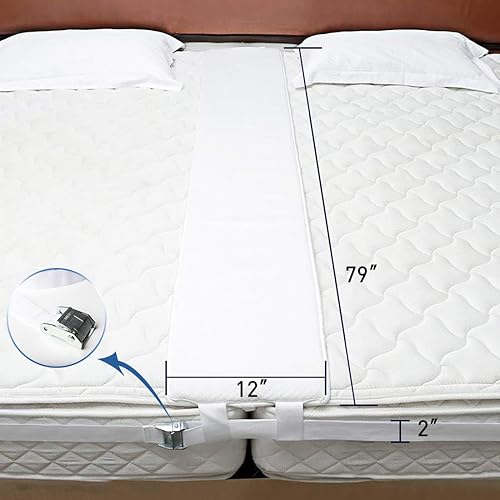 Miniatura 8 de HITOMEN Puente de cama, kit de convertidor de cama individual a King, relleno de huecos de cama con correa, conector de colchón
