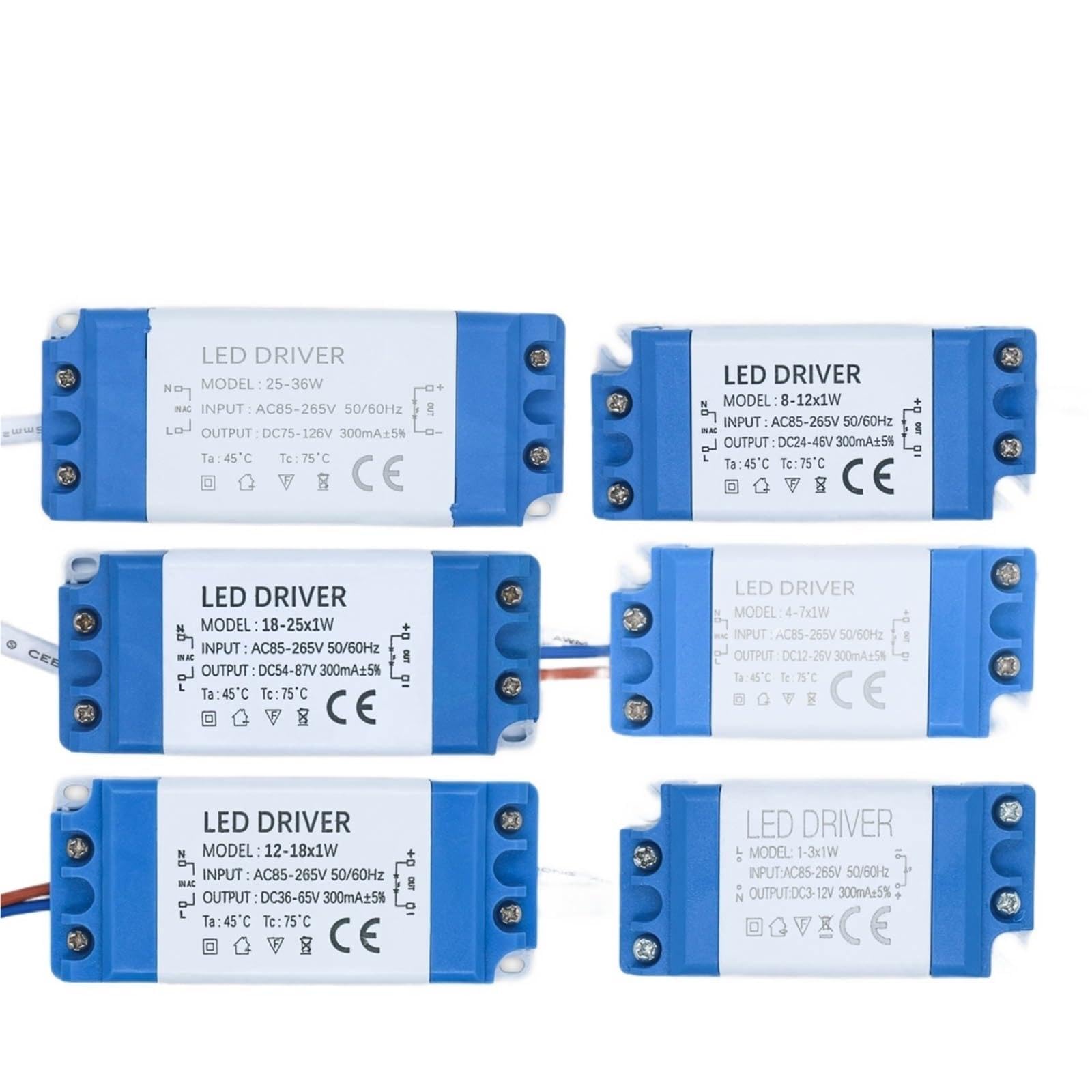 Driver LED 300mA 12-18W : transformateur d'éclairage à courant constant