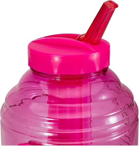 Miniatura 6 de COOL GEAR Paquete de 2 botellas de agua deportivas Big Freeze de 80 onzas con barra de congelador y asa, botella de agua de color hidratante, color