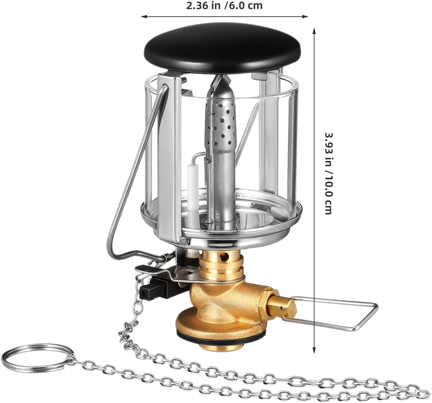 Gas Lantern Portable Mapp Gas Lamp with Protective Case Camping Light for Outdoor Hiking and Emergency Use