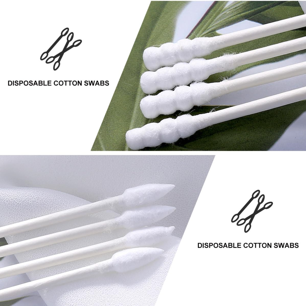 600pcs Double Tipped Cotton Swabs White Cotton Makeup Swabs image 3
