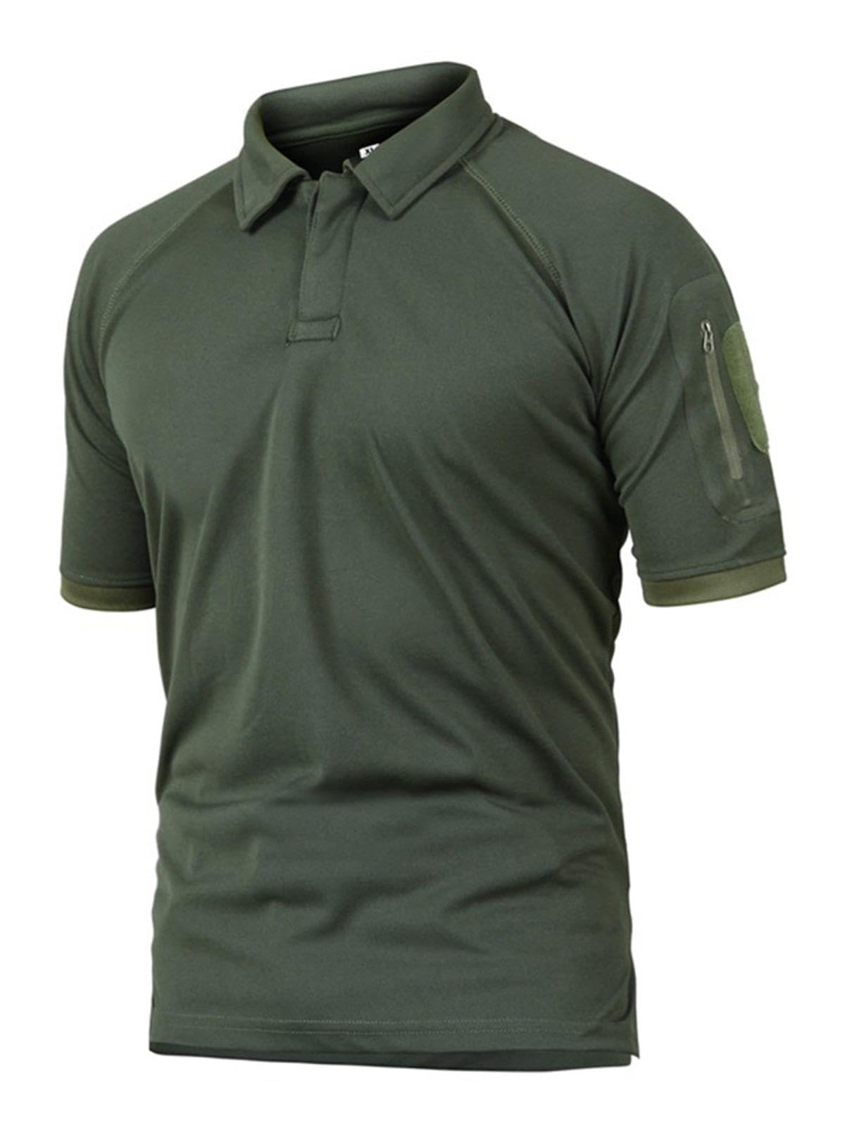 HanzhuoLGMen's Outdoor Tactical Polo Shirt Summer New Lapel Short Sleeve QuickDry Sports TShirt