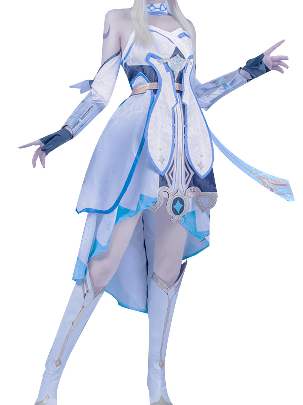 OSIAS Genshin Impact Traveler Lumine Cosplay Outfit Traveler Lumine Costume(S) — image 1