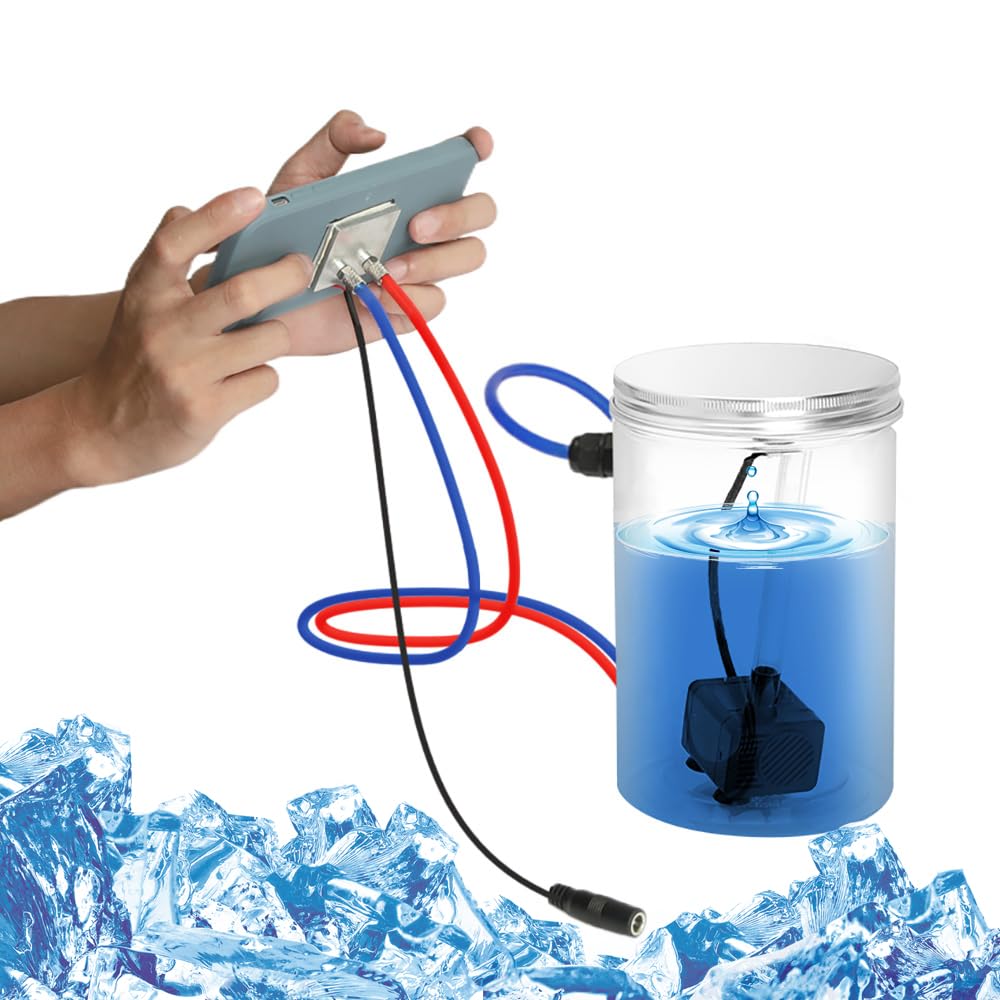 DIY Mobile Phone Cooler for Gaming and Live Streaming,Innovation Highly Efficient Water Cooled Semiconductor Mobile Phone Radiator for Phones Tablets