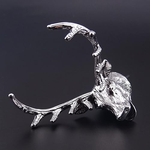 Miniatura 5 de Aireador de vino vertedor de botellas para alcohol, acero inoxidable, cabeza de ciervo de ciervo, vertedor de vino con tapón de silicona de grado