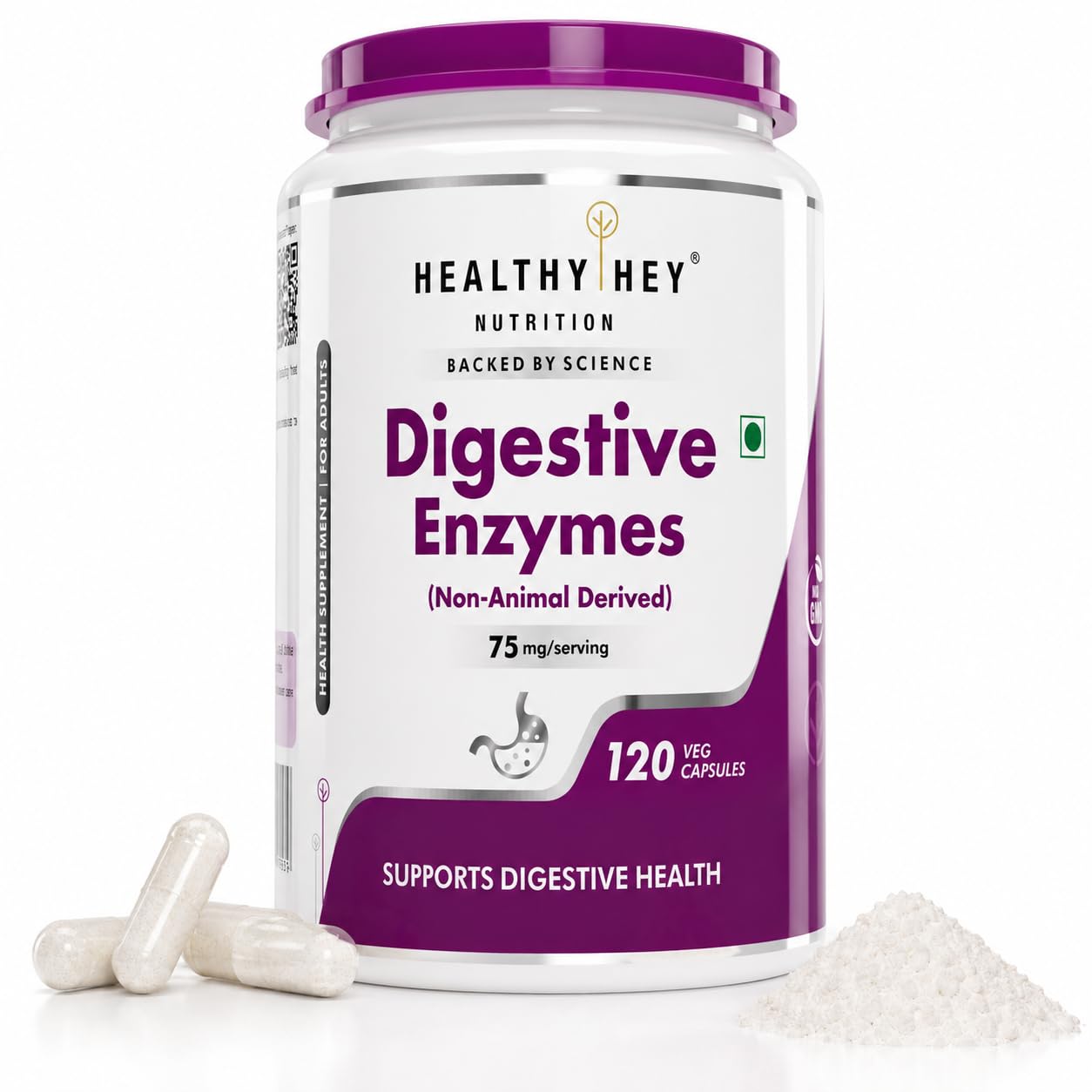 Healthy Hey Nutrition Digestive Enzymes Capsules - Amylase, Lipase, Protease, Multi-Enzyme Complex Tablet -Pack of 120 Vegetable Capsules-image-43