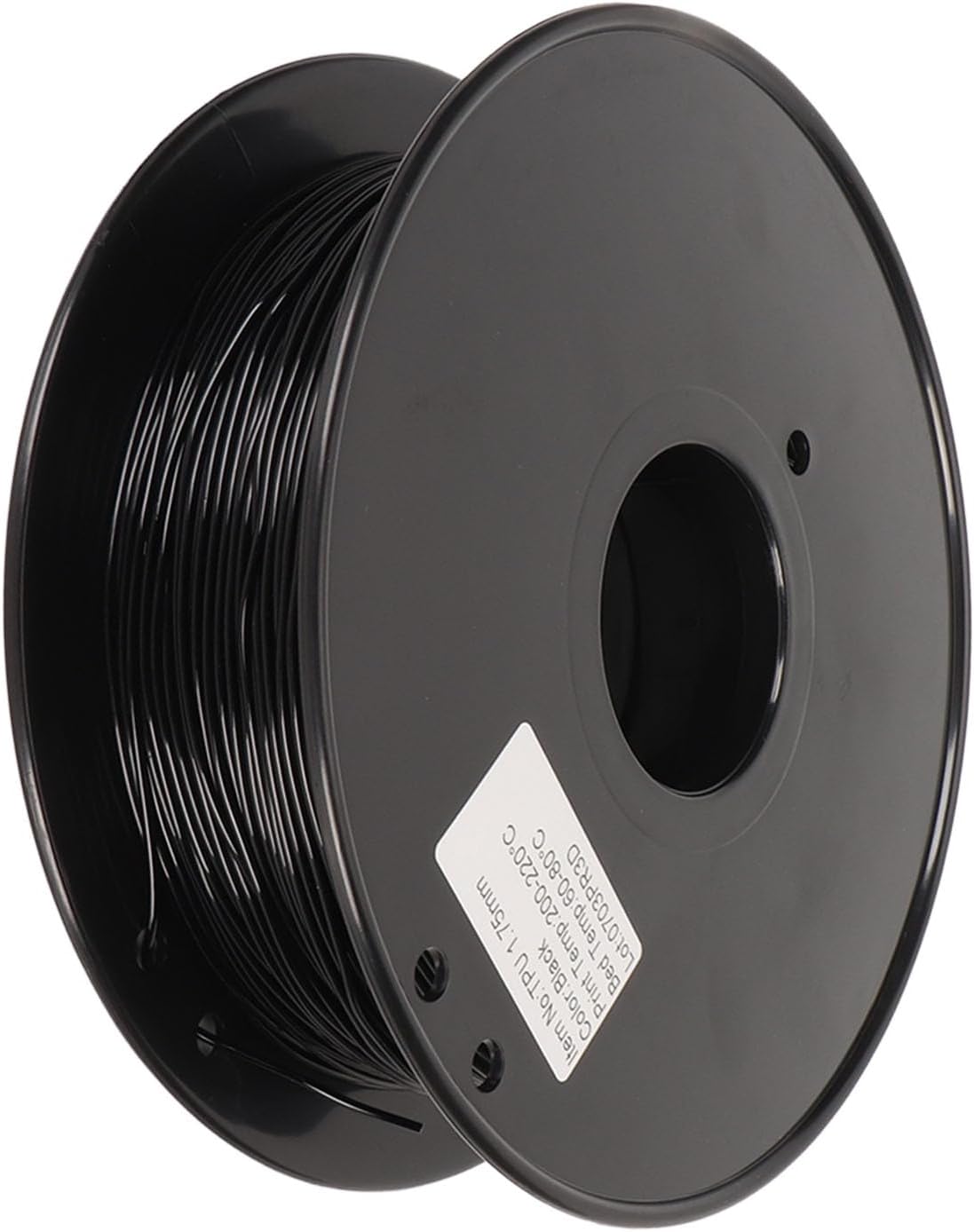 TPU Filament, Soft Clog Low Warpage High Speed 3D Printer Filament 1.75mm for Most Printer (Black)