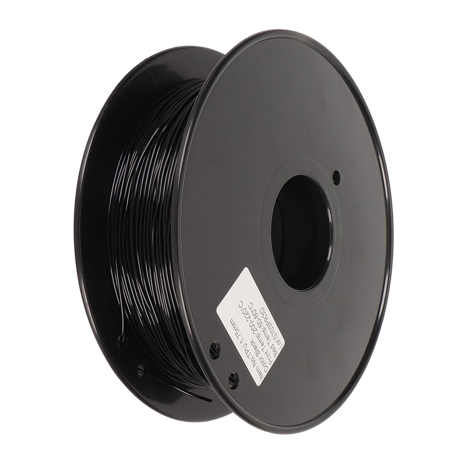 Filament TPU, Elastyczny, Szybki Włókno do Drukarek 3D 1,75 Mm, 95A, Nie Zatykający się, ze szpulą 0,8 Kg, Idealny do Większości Drukarek FDM (BLACK)