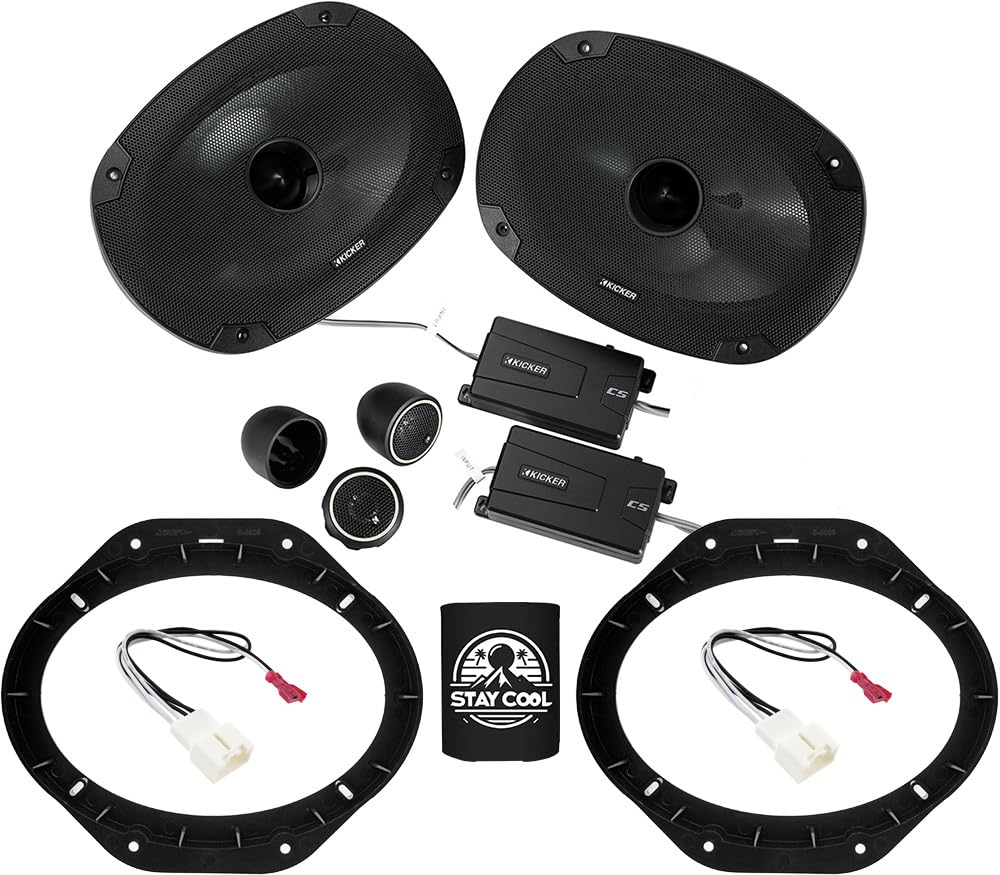 KICKER Speakers 6X9 inch for Ford F-150 2015-2024 Upgrade Kit - Pair of CS Series with Adapters and Harness, Car Audio Front Door Speaker CSS69, 46CSS694