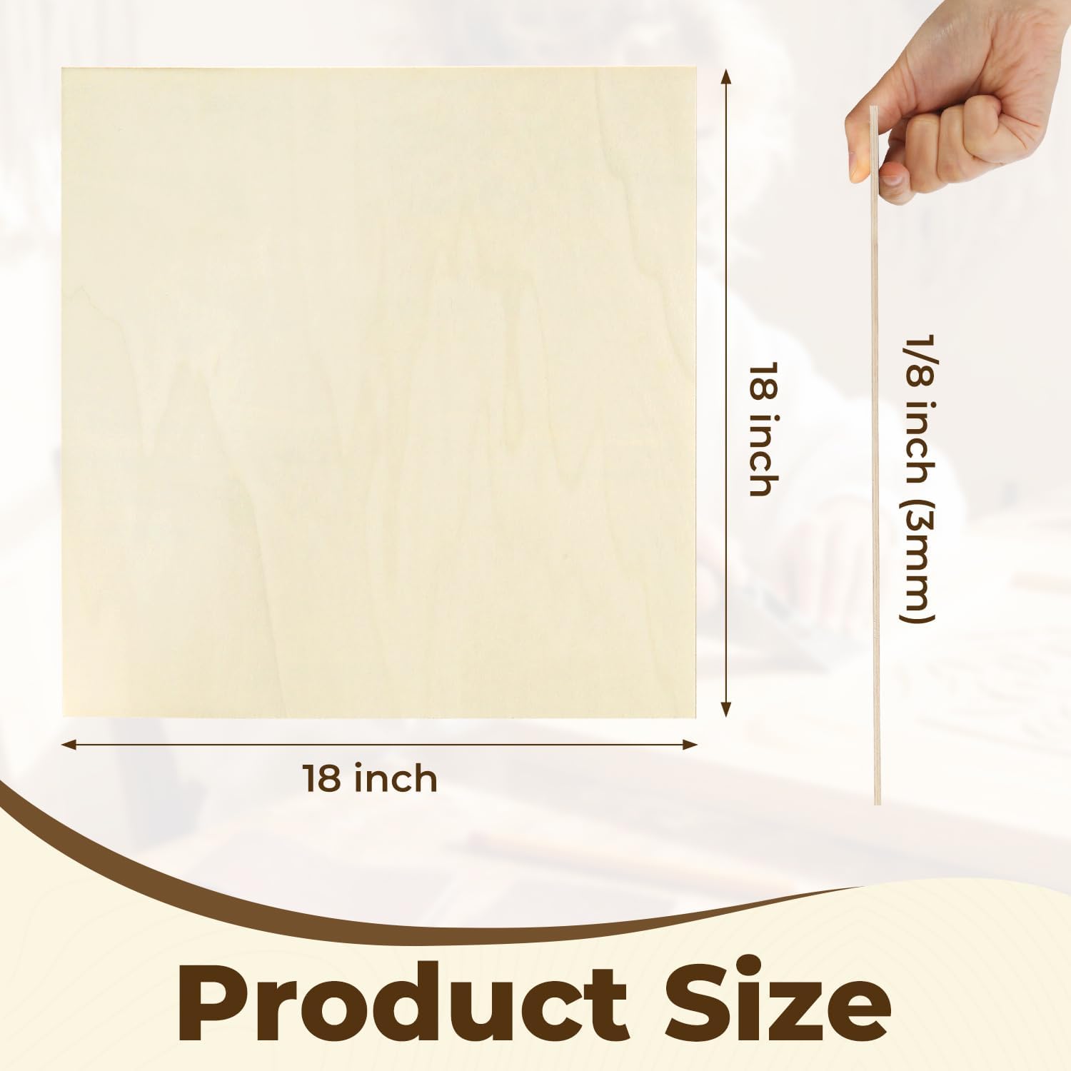 12 Pack Basswood Sheets 18"x18"x1/8", 3mm Basswood for Laser Cutting, Wood for Laser Cutting and Engraving, Laser Engraver Blanks, DIY Architectural Models Making, Wood Engraving