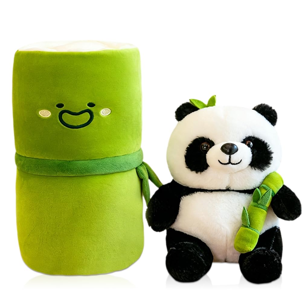 Spiritzohic Panda Plush Toy, Panda Stuffed Animal Toy Soft Cuddly Plushie Stuffed Animal Doll Plushie Doll Soft Hugging Pillow Gift for Birthday, Carnival