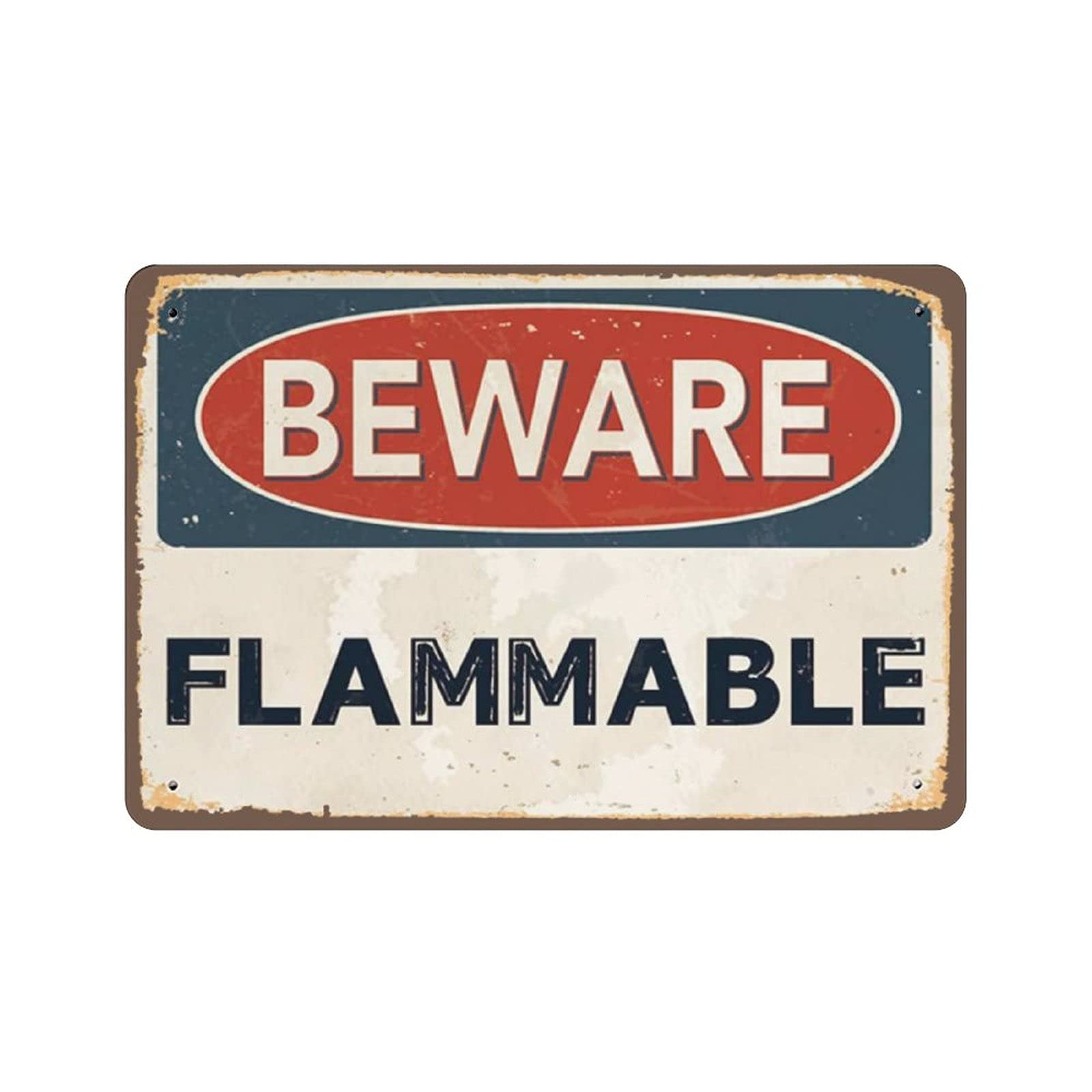 Targa In Latta 'Beware Goat Everywhere' - 20,3x30,5 Cm - Cartello Divertente Per Casa, Giardino, Fattoria, Bar - Decorazione Murale Vintage