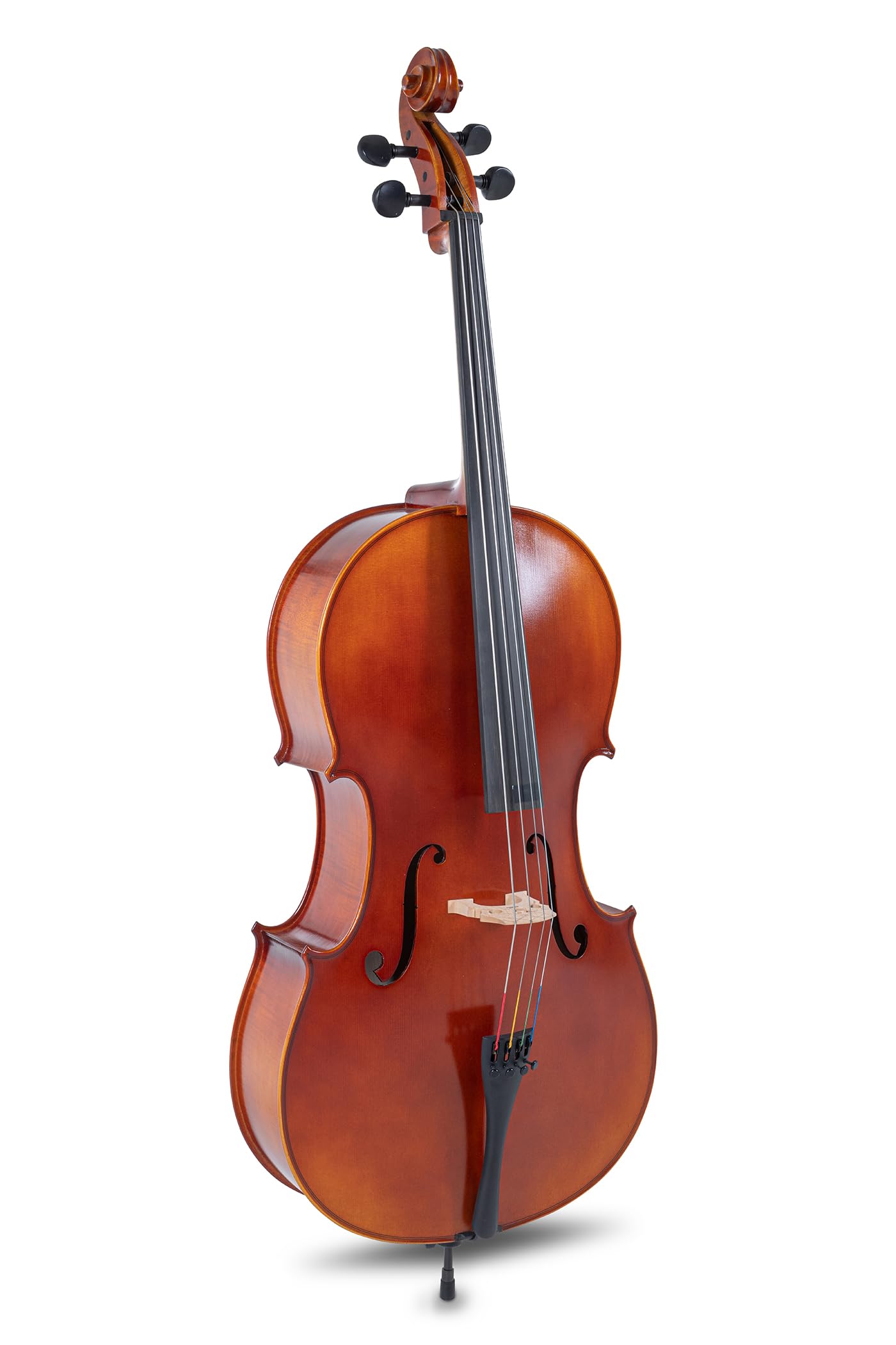GEWA Cello, Cellogarnitur Serie Ideale VC2-4/4 Spielfertig, inkl. Tasche, Massaranduba Bogen, Larsen Aurora Saiten