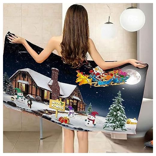 Toalla De Playa XXL 200 X 200 Cm Manta De Playa De Microfibra 3D Iglú Blanco De Navidad para Niñas Niños Secado Rápido Ultra Absorbente Súper Suave Manta De Playa Piscina Viajes Toalla De Ducha -6H0C