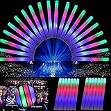 Light Up Foam Sticks, 24PCS LED Glow Sticks with 3 Colorful Flashing Modes Glow in Dark Party...