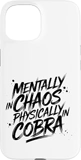 Mentally in chaos physically in cobra Yoga Mental Health Case for iPhone 15