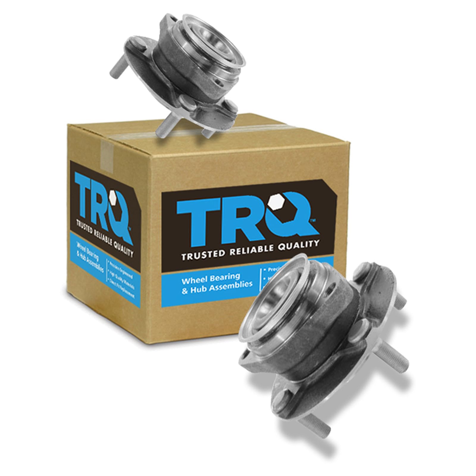 TRQ Front Left and Right Wheel Bearing and Hub Assembly Set 2 Piece