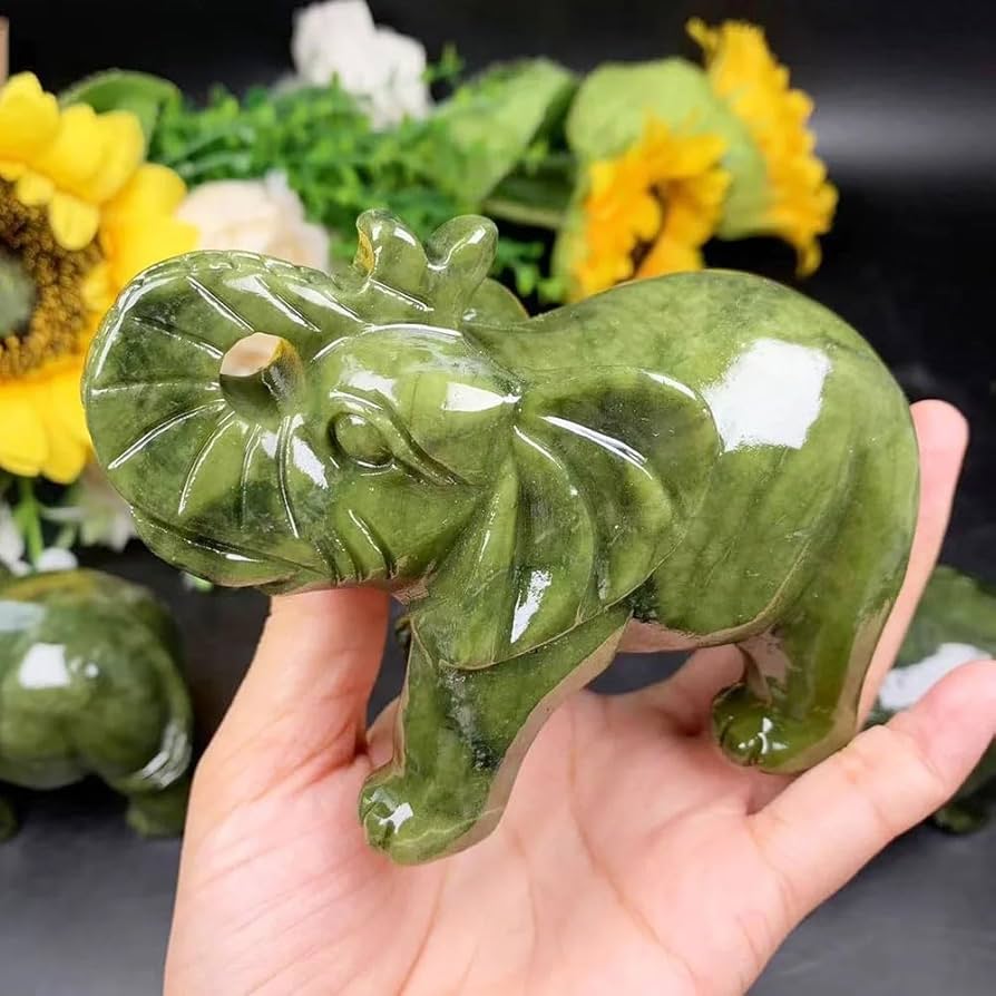 翡翠彫刻　象 翡翠 象 彫刻