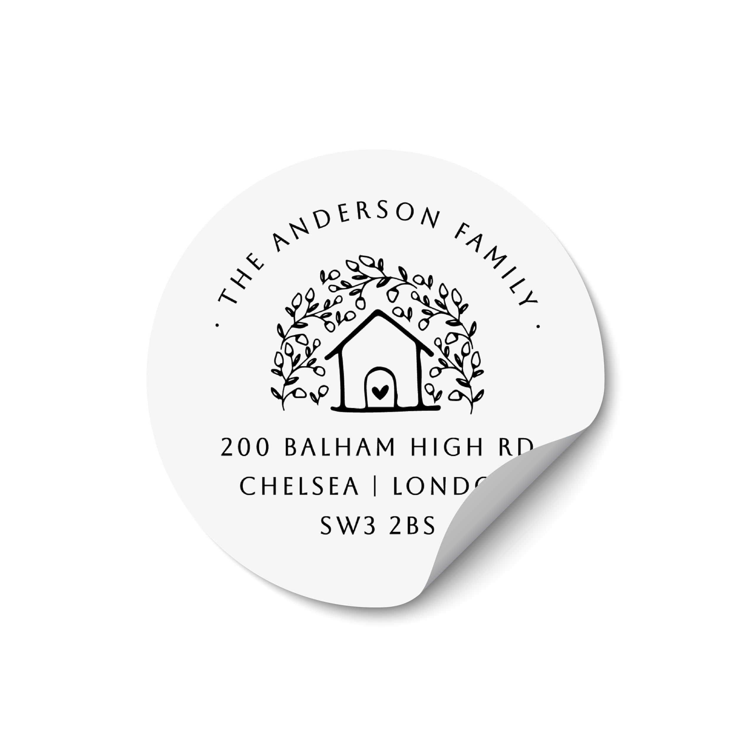 Personalised Custom Return Address Stickers, self Adhesive White Gold Silver Labels, Custom Labels Designed and Printed in the UK - RA27