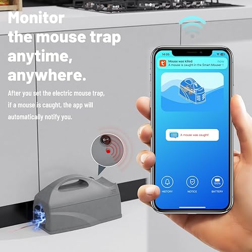 Miniatura 2 de Electric Smart Mouse Traps Indoor for Home, GreenVation WiFi Humane Rat Trap with App Push Notification, No Touch Mice Zapper Rodent Killer