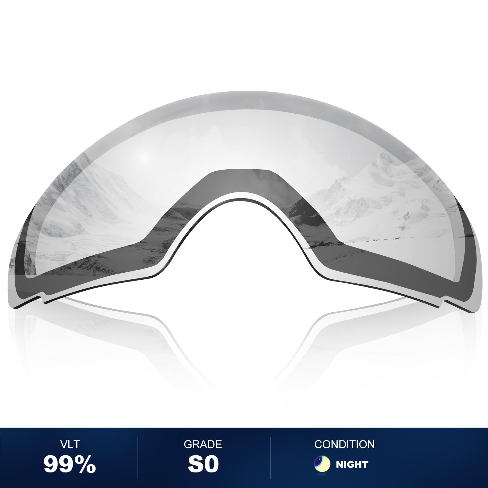 Odoland Occhiali da sci unisex per uomo e donna ragazzi occhiali da snowboard senza montatura con vetro magnetico intercambiabile protezione UV anti-nebbia occhiali da neve compatibili con casco per