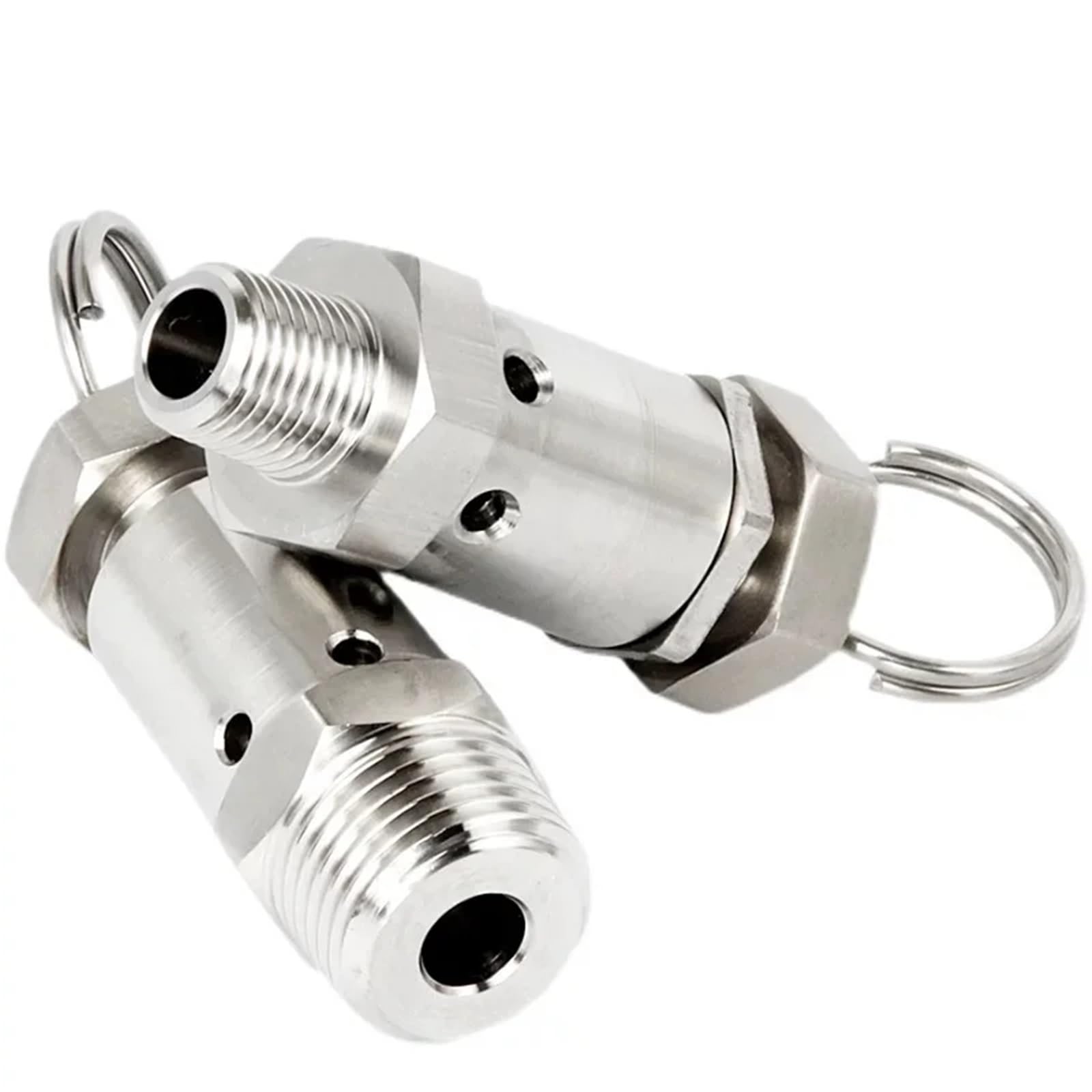 Zawór nadmiarowy ciśnienia 1/4 "1/2" Gwint 0,5-10Bar SS304 Zawory wydechowe Wylot powietrza ze stali nierdzewnej(1I2inch 133g, NPT-3 BAR)