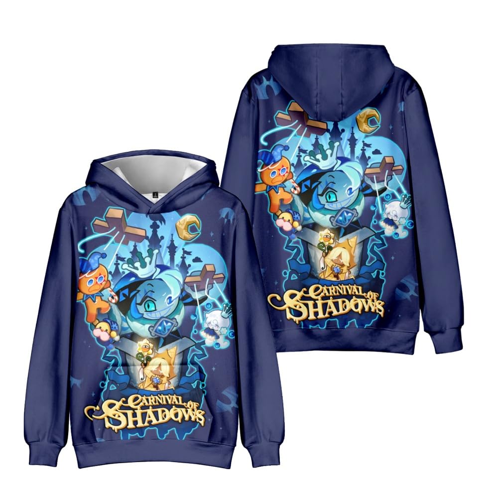 Hzsyc Boys B Kids Shadow Milk Cookie 3D Figure Sweatshirt For Fans Gifts Shadow Milk Cookie Character Group Hoodie (,13-14Years)