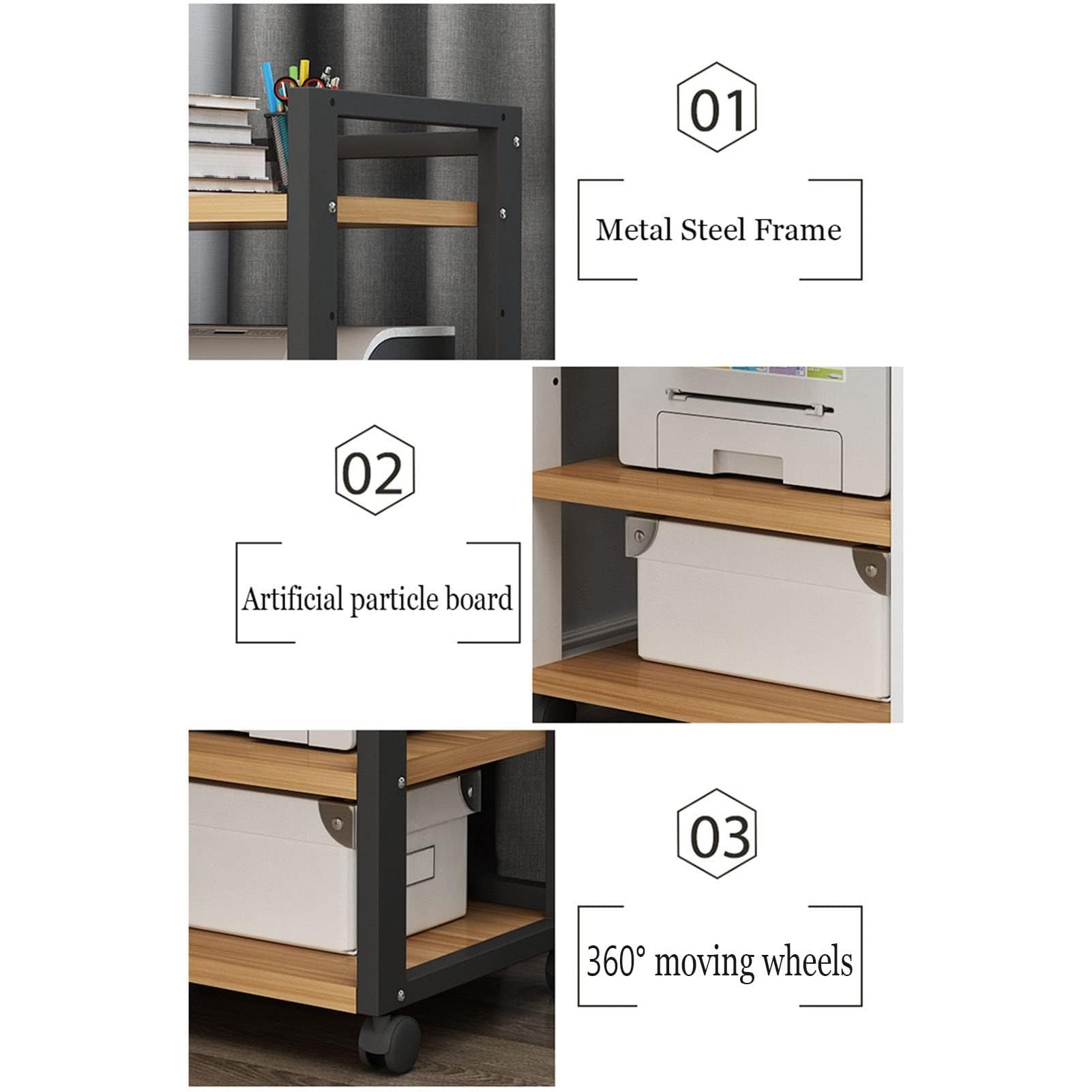 4-poziomowy Zdejmowany Stojak Audio-AV, Narożna Drewniana Szafka Na Komponenty, Stojak Na Stereo Audio, Wielofunkcyjny Stojak Na Media Stereo, Odtwarzacz CD, 55x50x100cm (Color : Black, Size : 55x50