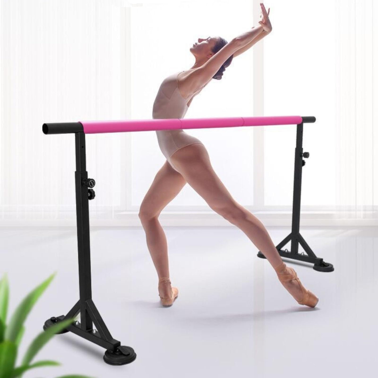 Sbarra Danza Portatile, Doppia Sbarra Ginnastica Artistica Regolabile Autoportante, Attrezzi Ginnastica Artistica Resistente per Casa