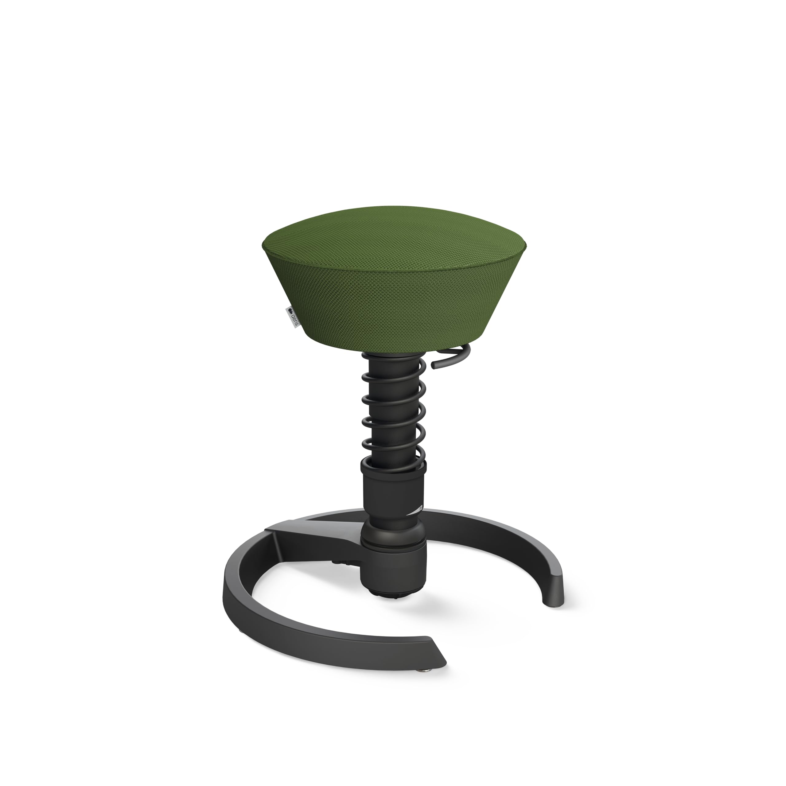 aeris Swopper Air – Ergonomischer Hocker mit extra weicher Polsterung – Bürohocker höhenverstellbar ohne Rollen –Sitzhocker für einen gesunden Rücken, Feder Standard