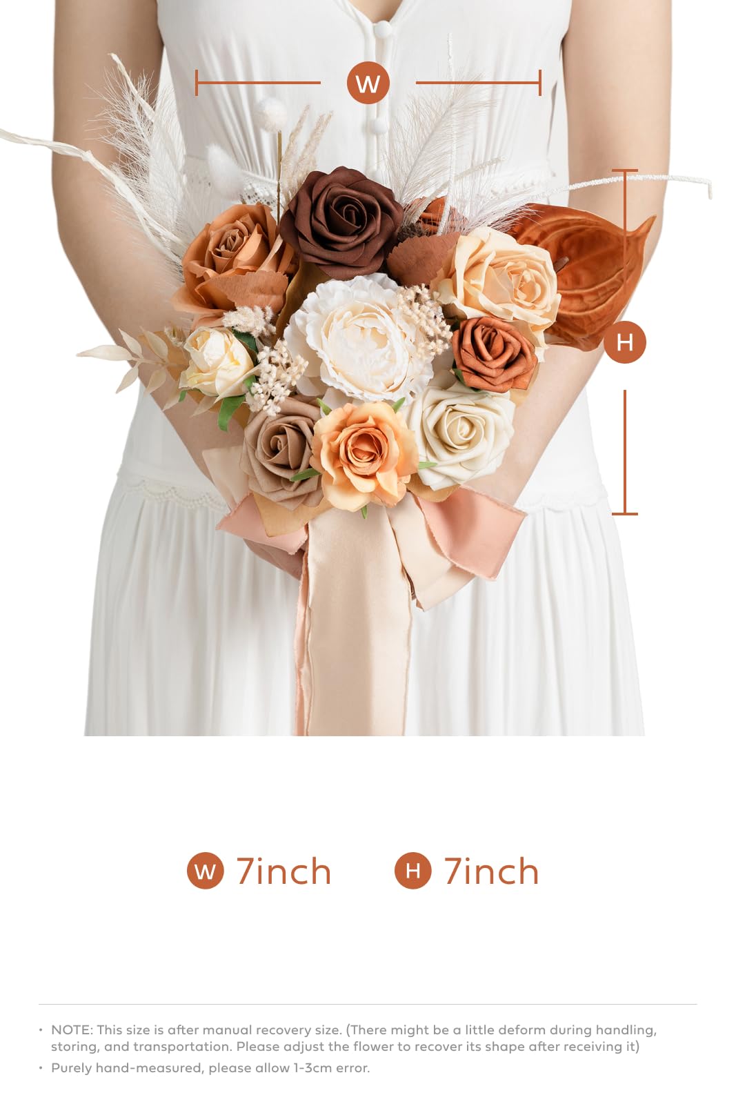 Amazon.com: Ling's moment Brown Artificial Wedding Flower Bouquets
