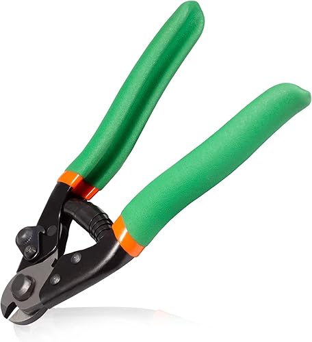 LEONTOOL Cortadores de alambre de acero de 7.5 pulgadas, cortadores de cuerda de alambre de bicicleta, alicates de corte de cable, cortador de freno
