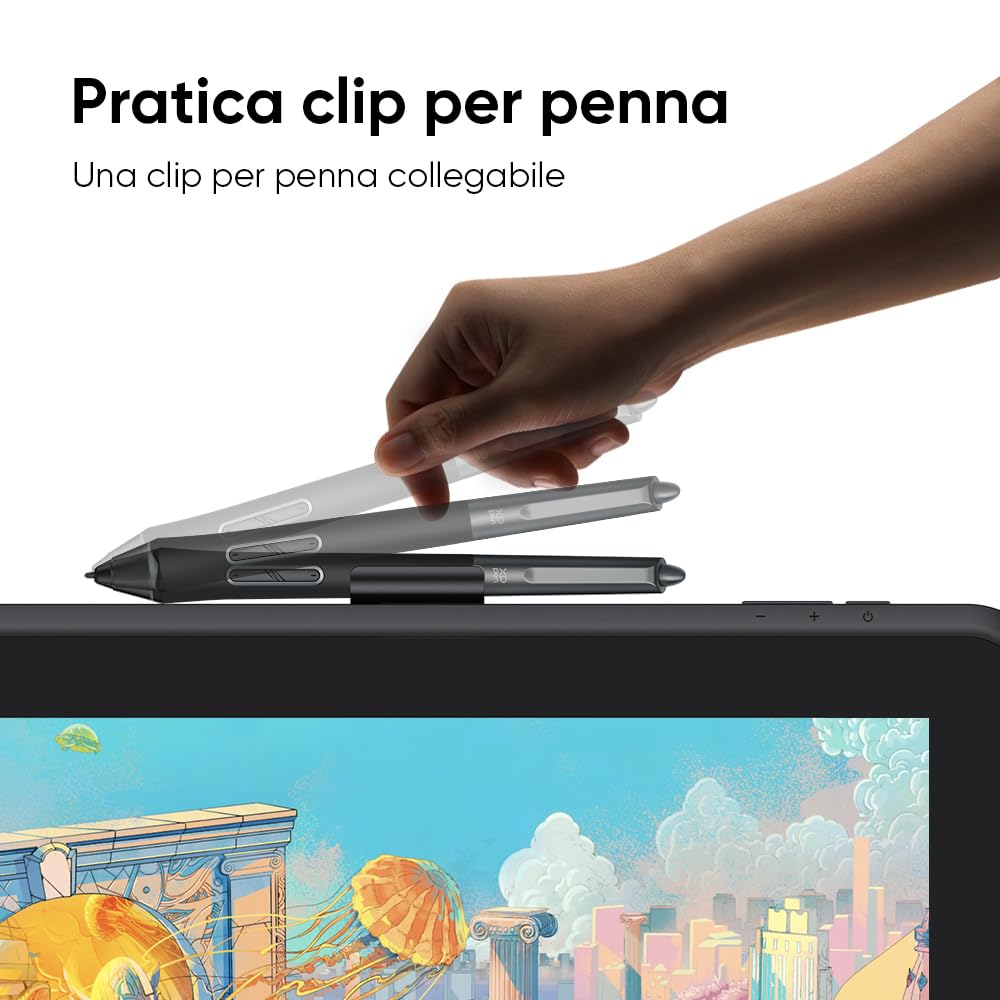 XPPen Tavoletta grafica con schermo Artist 22 Plus da 21,5" | Con X3 Pro Smart Chip │130% sRGB│16K livelli di pressione│Antiriflesso e Anti-impronta│1920 x 1080│Supporta inclinazione 60°