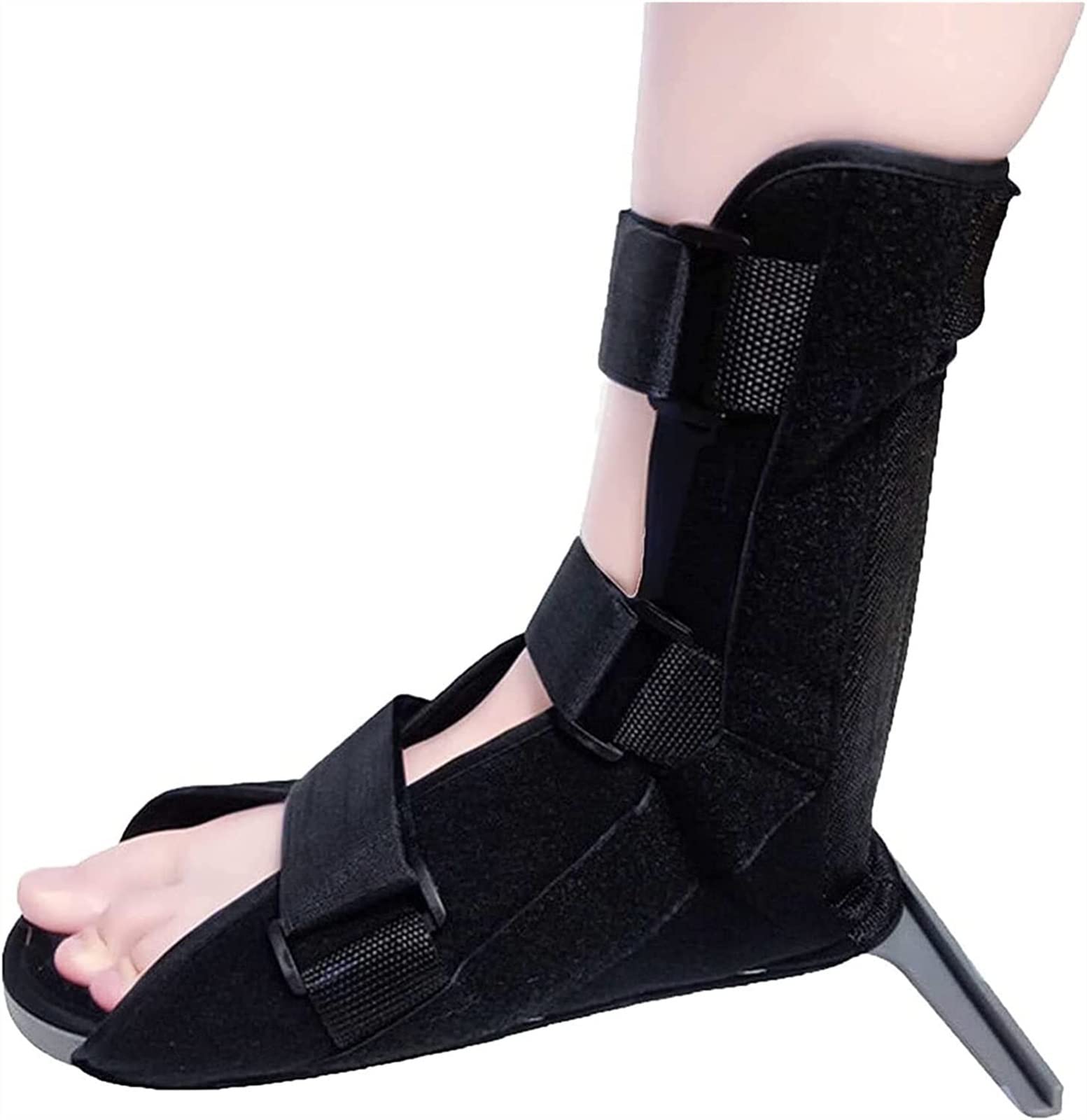 Bota para caminar, bota para fractura de pie roto, férula antirrotación para articulación del tobillo, órtesis fija para pie varo, estabilizador de pie, soporte de bota, tobillera para mujeres y hom