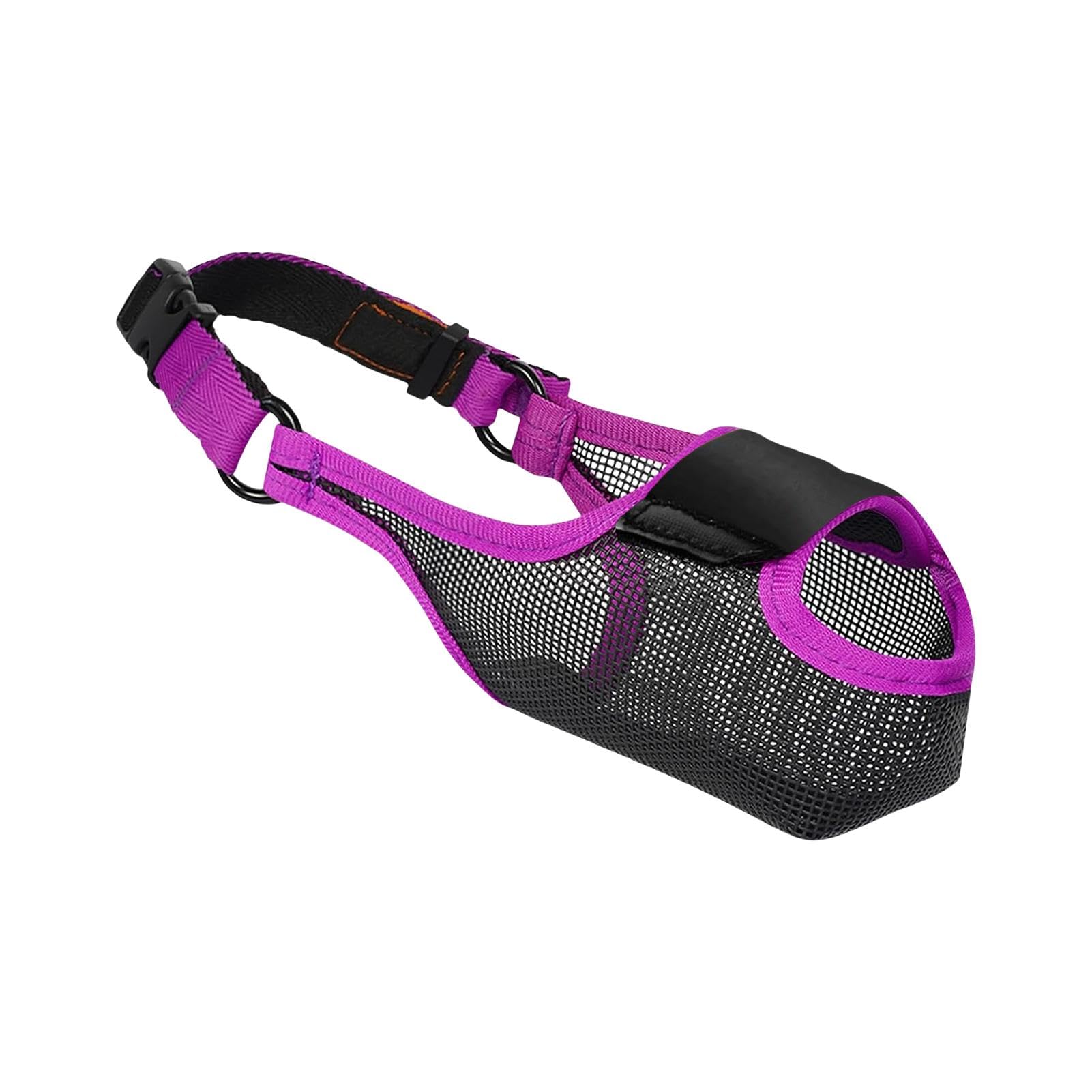 Dog Muzzle - Soft Anti-biting Basket Muzzle Cover - Adjustable Dog Mouth Guard Muzzle with Front Opening Design for Small Medium Large Dogs