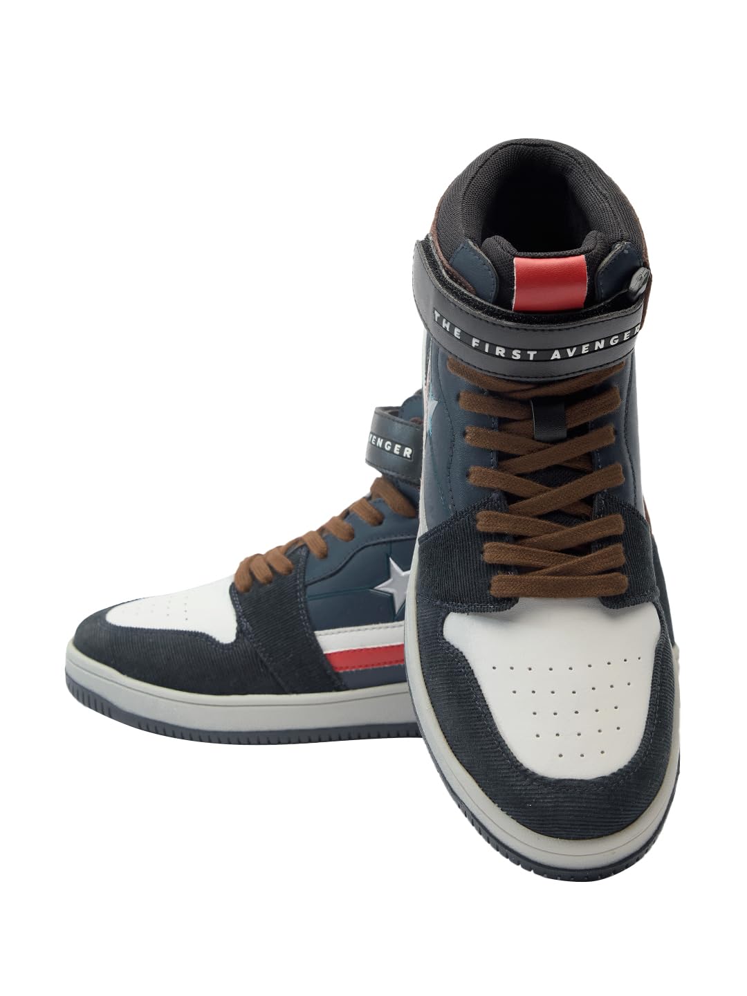 The Souled Store Official Captain America: Super Soldier Men and Boys Lace Up High Top Sneakers Multicolor (B0CV9JL1PD) Amazon Price History, Amazon Price Tracker