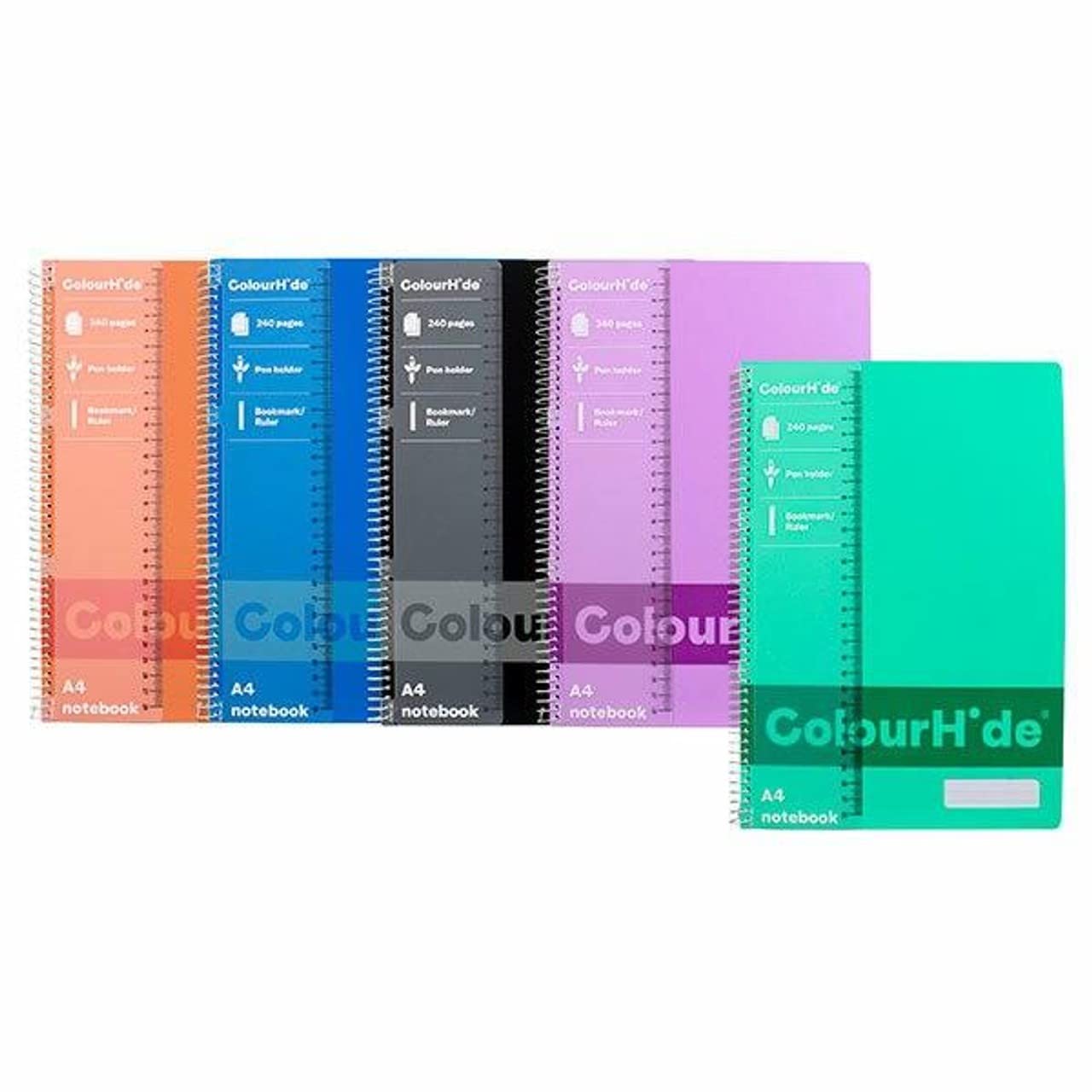 Colourhide Cuaderno A4 de 240 páginas, surtido